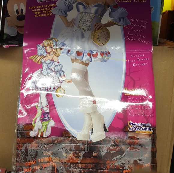 Rebel Toons Alice in Wonderland Adult Costume sz LARGE LAST ONE - Picture 8 of 14